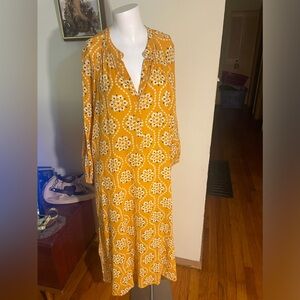 Zara Floral  Print Yellow Maxi Dress